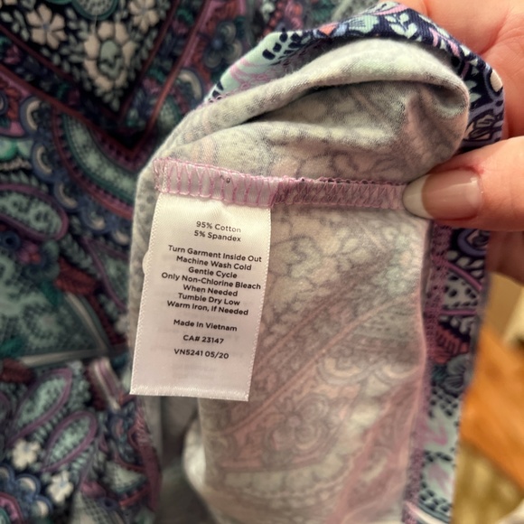 Talbots, Size Petite P, Purple print shirt - Picture 4 of 4